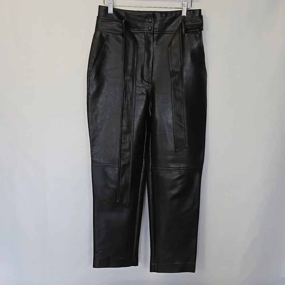 Wifred Vegan Leather Pants - Size 8
